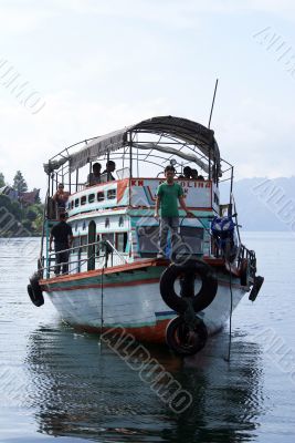 Ferry on the lake Toba