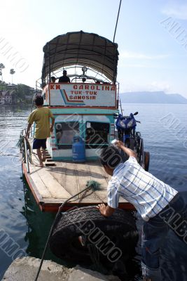 Ferry and pier