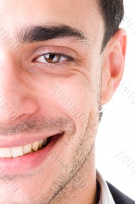 beautiful smiling man close up