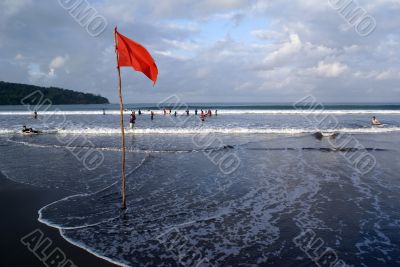 Flag on the beach