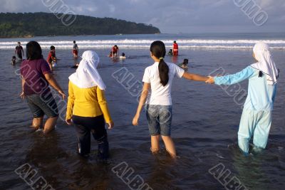 Girls on the beach