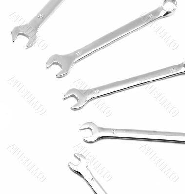 spanners isolated on white