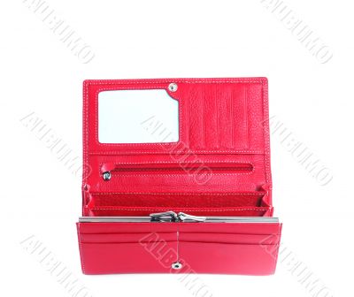 open purse feminine red