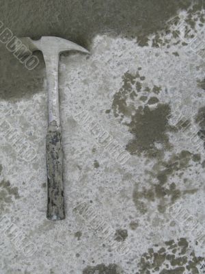 dirty hammer on the ground