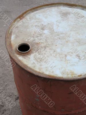 old oil barrel
