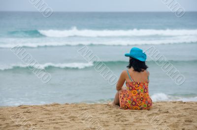 woman on the beach