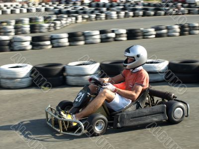 go kart in action