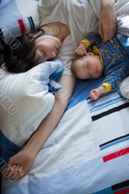 Baby with mom