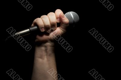 Microphone in Fist