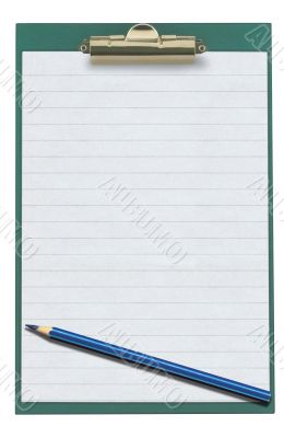 empty clipboard with pencil