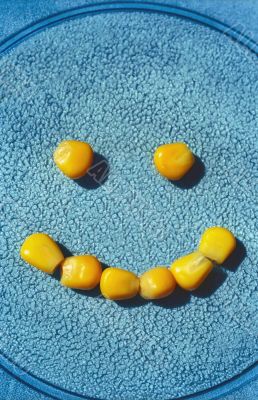Smile of ripe corns