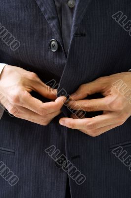 Suit and hands