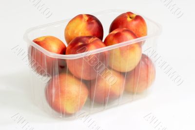 Nectarines in a box