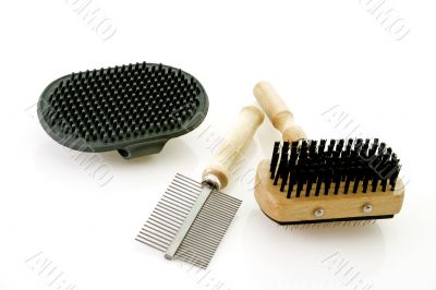 Dog brushing tools