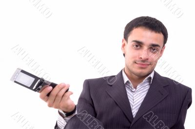 man with mobile phone