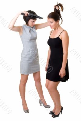 Woman with the big gun