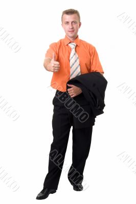 businessman with thumbs up