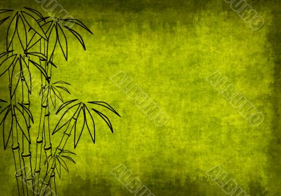 Grunge background of green color