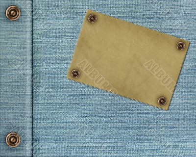 Background - texture jeans with label