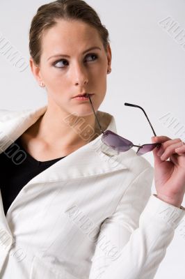 Young woman looking at a view