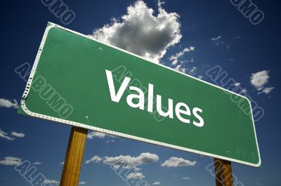 Values Road Sign