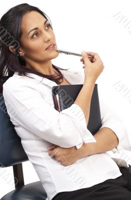 Beautiful brunette businesswoman
