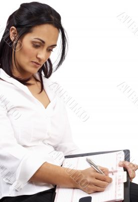 Beautiful brunette businesswoman