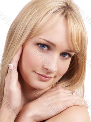 Portrait of beautiful blonde woman