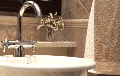 Beautiful sink in a bathroom