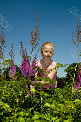 Plucking flowers
