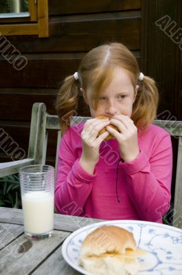 Having lunch