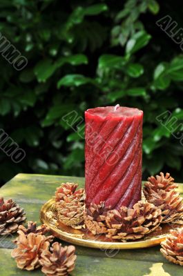 Red christmas candle