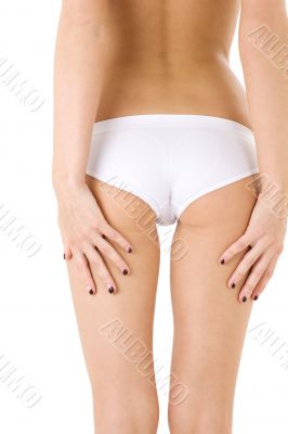 back in white panties