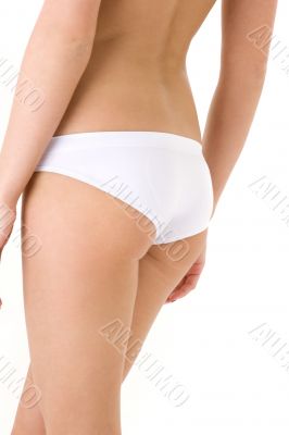 back in white panties