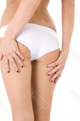 back in white panties