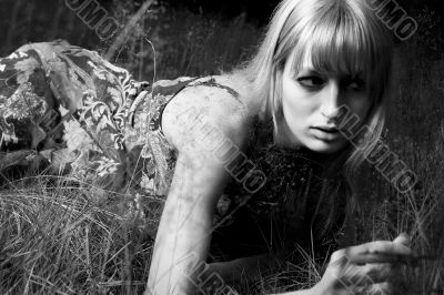 Lay down on the grass