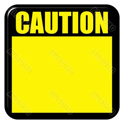 3D Caution Sign