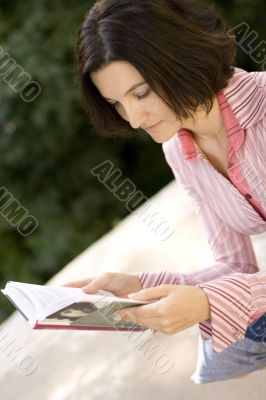 woman with book