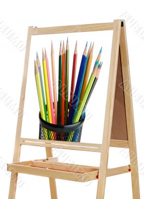 blackboard with image of pencils