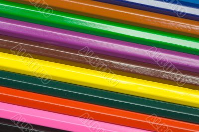 row of wooden pencils