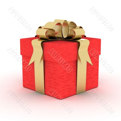 Gift box. 3D image.