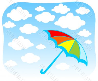 clouds and umbrella