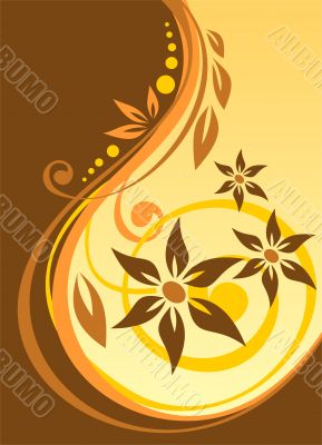 brown floral background