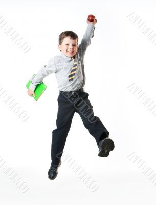 Happy schoolboy