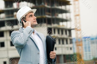 Boss with helmet