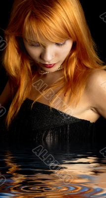 dark redhead portrait