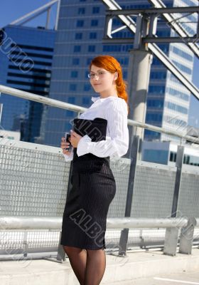 happy businesswoman