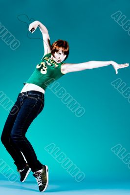 Dancepose with the mp3 player