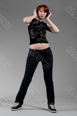 Standing and listening to mucis
