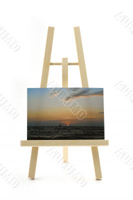 wooden easel